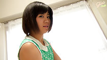 Shiori wearing green dress short hair